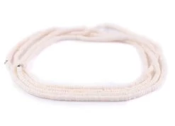 GA337-SHLCR: Cream Sliced Shell Heishi Beads 1-2x3-4mm3mm 24 Inch Strand