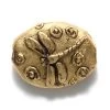 GG245-AG: Green Girl Dragonfly Pebble Antique Gold - 1 Piece -Handmade Beads Discount Store GG245 AG PendantsandCharms Pewter AnimalsInsectsBirdsandFish