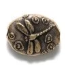 GG245-BZA: Green Girl Dragonfly Pebble Bronze Antique - 1 Piece -Handmade Beads Discount Store GG245 BZA PendantsandCharms Pewter AnimalsInsectsBirdsandFish