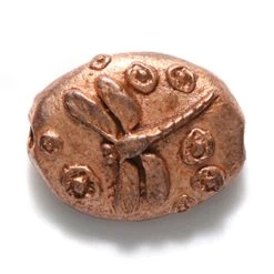 GG245-RGA: Green Girl Dragonfly Pebble Antique Rose Gold - 1 Piece