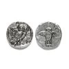GG256-AS: Green Girl Owl Coin 26mm Antique Silver - 1 Piece 2 GG256-AS: Green Girl Owl Coin 26mm Antique Silver - 1 Piece -Handmade Beads Discount Store GG256 AS PendantsandCharms Pewter AnimalsInsectsBirdsandFish