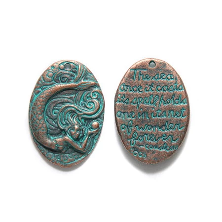 GG440-CV: Green Girl Mermaid Pearl Copper Verdigris - 1 Piece 3 GG440-CV: Green Girl Mermaid Pearl Copper Verdigris - 1 Piece