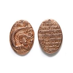 GG440-RGA: Green Girl Mermaid Pearl Rose Gold Antique 31 - 1 Piece