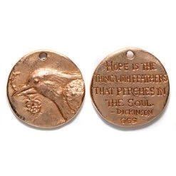 GG468-RGA: Green Girl Hope Bird 29mm Rose Gold Antique - 1 Piece