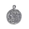 IN185-22: India Zinc Faux Coin Pendant Silver 14mm - 8 Pieces