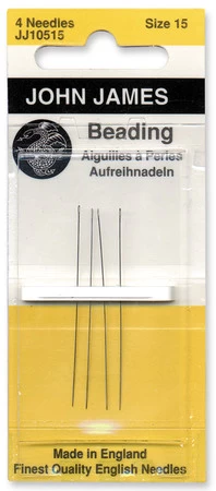 JJ105-15: Needle John James Beading #15 (JJ105-15) 4 Pieces Per Package 3 JJ105-15: Needle John James Beading #15 (JJ105-15) 4 Pieces Per Package