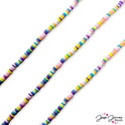 JJ99-SPRNG: JJB Heishi Bead Strand In Springtime 4MM -Handmade Beads Discount Store JJ99 SPRNG TopBrands JesseJamesBeads