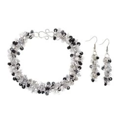 KT1002-CM: Weave Got Maille Shades Of Grey Shaggy Loops Bracelet & Earring Kit