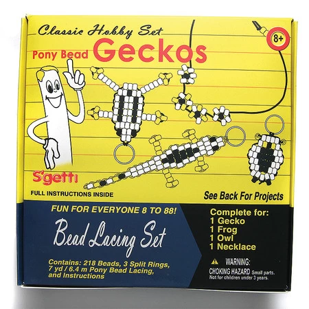 KT3406-02: Retro Kit Pony Bead Gecko - 1 Kit 3 KT3406-02: Retro Kit Pony Bead Gecko - 1 Kit