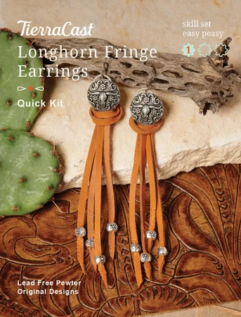 KT6953-TC: Tierracast Kit Longhorn Fringe Earrings - 1 Kit 3 KT6953-TC: Tierracast Kit Longhorn Fringe Earrings - 1 Kit