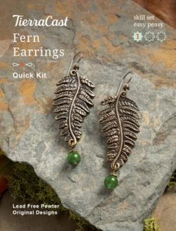 KT6961-TC: TierraCast Quick Kit Fern EARRINGS -Handmade Beads Discount Store KT6961 TC TopBrands TierraCast