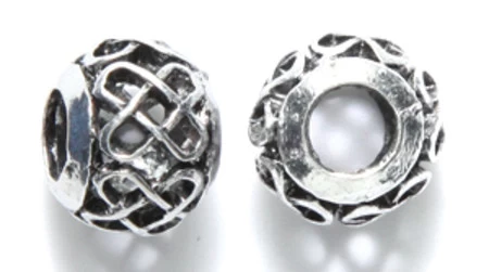 ME4102-LH: Metal Bead 5mm Hole Silver 8x11mm - 10 Pieces 3 ME4102-LH: Metal Bead 5mm Hole Silver 8x11mm - 10 Pieces