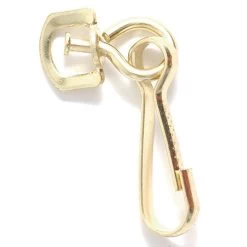 MS190-G: Lanyard Clip With Swivel Loop Gold - 12 Pieces