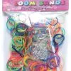 MS3030-3: Stretch Bands 300 Piece Transparent Assorted + 12 S Clip - Bag -Handmade Beads Discount Store MS3030 3 Beads BeadKits