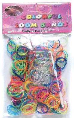 MS3030-3: Stretch Bands 300 Piece Transparent Assorted + 12 S Clip - Bag