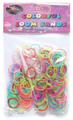 MS3030-5: Stretch Bands 300 Piece Jellies + 12 S Clip - Bag