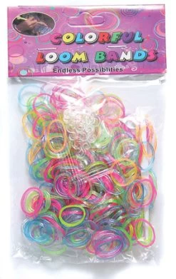 MS3030-6: Stretch Bands 300 Piece Sparkle + 12 S Clip - Bag