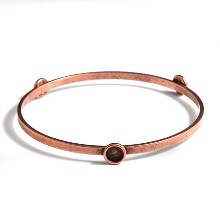 ND002-AC: Nunn Bracelet Flat 5.8mm Bezel Antique Copper - 1 Each 3 ND002-AC: Nunn Bracelet Flat 5.8mm Bezel Antique Copper - 1 Each