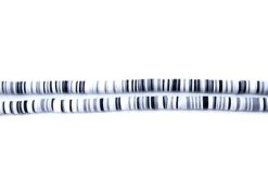 PC101-8: Polymer Clay Heishi Black/White 8mm