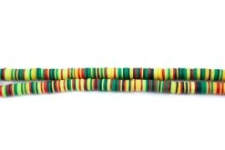 PC102-8: Polymer Clay Heishi Green Mix 8mm