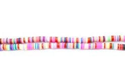 PC103-6: Polymer Clay Heishi Hot Pink Mix 6mm