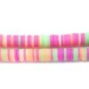 PC105-6: Polymer Clay Heishi Neon Mix 6mm -Handmade Beads Discount Store PC105 6 thumbnail