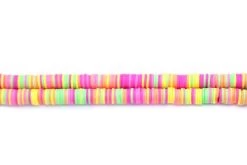 PC105-8: Polymer Clay Heishi Neon Mix 8mm