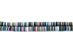 PC106-8: Polymer Clay Heishi Camo Green Mix 8mm