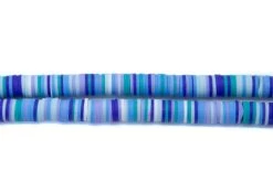 PC107-8: Polymer Clay Heishi Blue Mix 8mm
