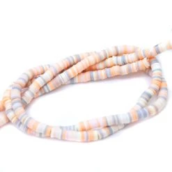 PC108-6: Polymer Clay Heishi Peaches 6mm