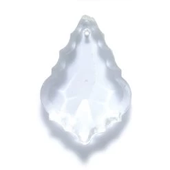 PL299-2: India Glass Faceted Baroque Crystal 33x48mm - 3 Pieces -Handmade Beads Discount Store PL299 2 PendantsandCharms GlassPendantsandCharms