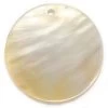 SH371: Cream Shell Pendant Flat Disc 30mm 1 Piece -Handmade Beads Discount Store SH371 PendantsandCharms Shell