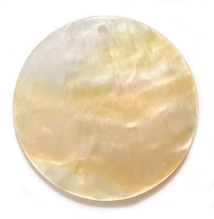 SH372: Cream Shell Pendant Flat Disc 40mm 1 Piece 3 SH372: Cream Shell Pendant Flat Disc 40mm 1 Piece