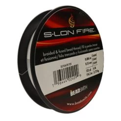SLF06CR125: S-LON FIRE Braided & Fused Bead Thread Crystal .006"/.15mm 6LBS Test 125 Yard Spool