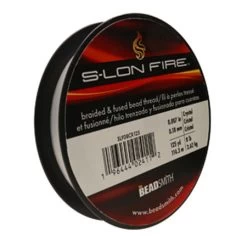 SLF08CR125: S-LON FIRE Braided & Fused Bead Thread Crystal .007"/.18mm 8LBS Test 125 Yard Spool