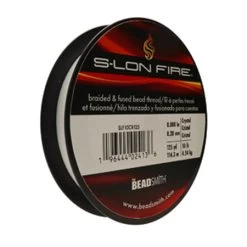 SLF10CR125: S-LON FIRE Braided & Fused Bead Thread Crystal .008"/.20mm 10LBS Test 125 Yard Spool