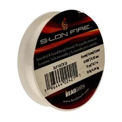 SLF10CR15: S-LON FIRE Braided & Fused Bead Thread CRYSTAL .008"/.20mm 10LBS Test 15 Yard Spool
