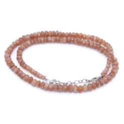 ST120-FCNECK: Sunstone Necklace 5-8mm FC Rondelle