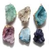 ST25-15MX: Druzy Pendant Assorted With Gold 35-55mm Average 1 Piece 1 ST25-15MX: Druzy Pendant Assorted With Gold 35-55mm Average 1 Piece -Handmade Beads Discount Store ST25 15MX PendantsandCharms GemstonePendants