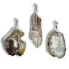 ST25-DZY: Druzy Agate Pendant Asst 35-50mm -Handmade Beads Discount Store ST25 DZY thumbnail