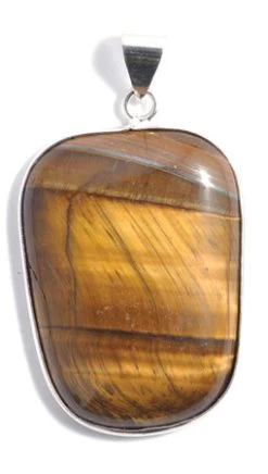 ST400-B: Tiger Eye Pendant Assorted Shape 30x40mm Average - 1 Each