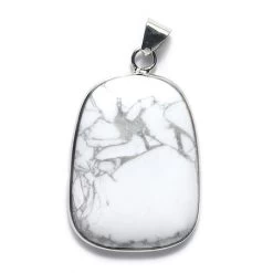 ST405-B: White Howlite Pendant Assorted 30x40mm Average - 1 Each