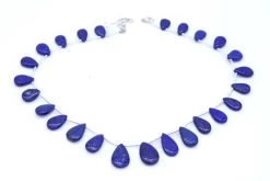 ST409-NECK1: Lapis Lazuli Necklace Graduated Smooth Drop