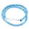 ST413-FCNECK: Necklace Turquoise 5-6mm Hand Faceted Rondelle Sterling Silver -Handmade Beads Discount Store ST413 FCNECK thumbnail