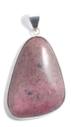 ST416-B: Rhodonite Pendant Assorted 30x40mm Average - 1 Each