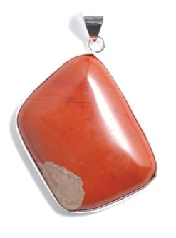 ST445-B: Red Jasper Pendant Assorted 30x40mm Average - 1 Each