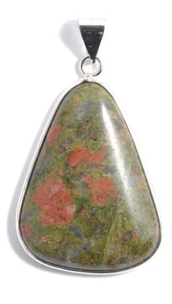 ST448-B: Unakite Pendant Assorted 30x40mm Average - 1 Each