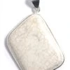 ST615-B: Magnesite White Pendant Assorted 30x40mm Average - 1 Each