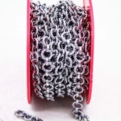 SX76: Designer Chain Textured 8x11mm Oval Stainless Steel Cable Chain - 6 Inches 6 SX76: Designer Chain Textured 8x11mm Oval Stainless Steel Cable Chain - 6 Inches -Handmade Beads Discount Store SX76 SPOOL