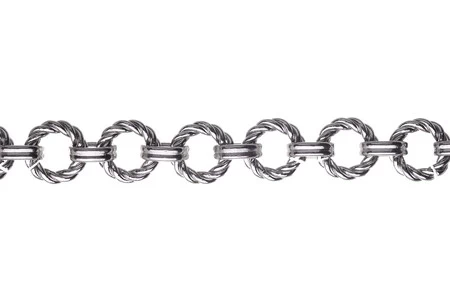 SX76: Designer Chain Textured 8x11mm Oval Stainless Steel Cable Chain - 6 Inches 5 SX76: Designer Chain Textured 8x11mm Oval Stainless Steel Cable Chain - 6 Inches - Image 3
